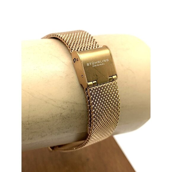 Stuhrling Women's Watch M16807 Symphony Quartz Blue Dial Rose Gold Steel… - Picture 9 of 13